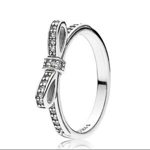 Pandora Silver Bow Ring